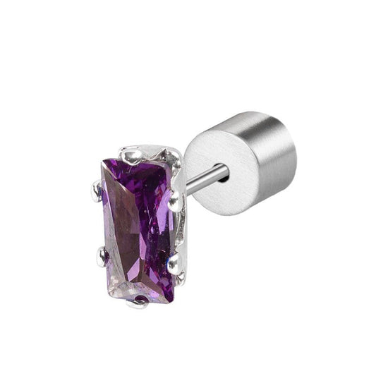 Orecchino a lobo zircone baguette - Desidero