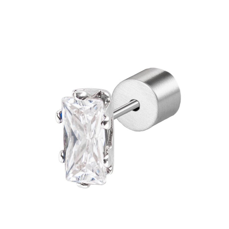 Orecchino a lobo zircone baguette - Desidero