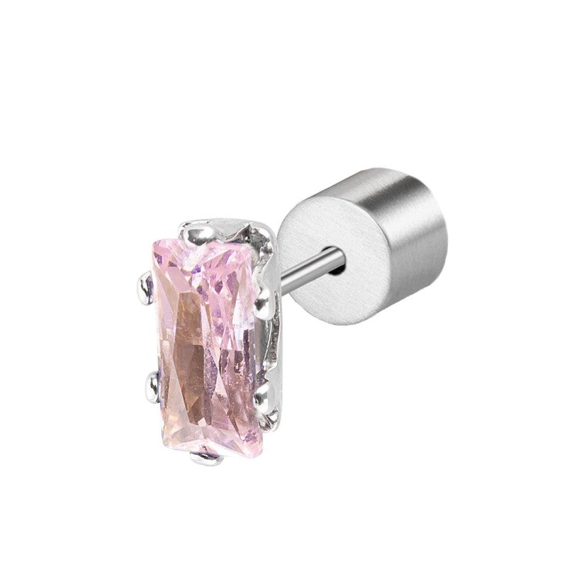 Orecchino a lobo zircone baguette - Desidero