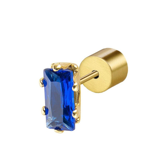Orecchino a lobo zircone baguette - Desidero