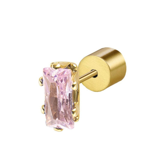 Orecchino a lobo zircone baguette - Desidero