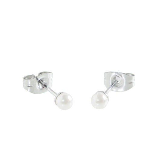 5or0040w-4 Orecchino lobo con perla