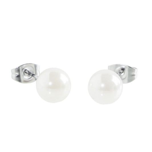 5or0040w-8 Orecchino lobo con perla
