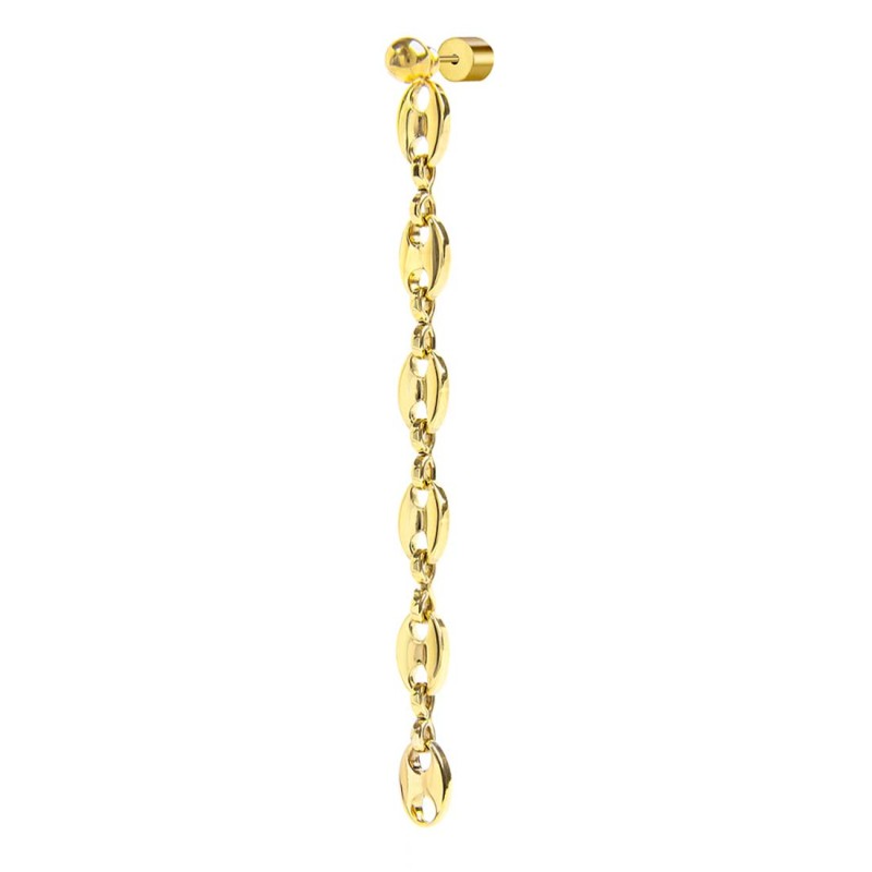Orecchino pendente con catena marine
