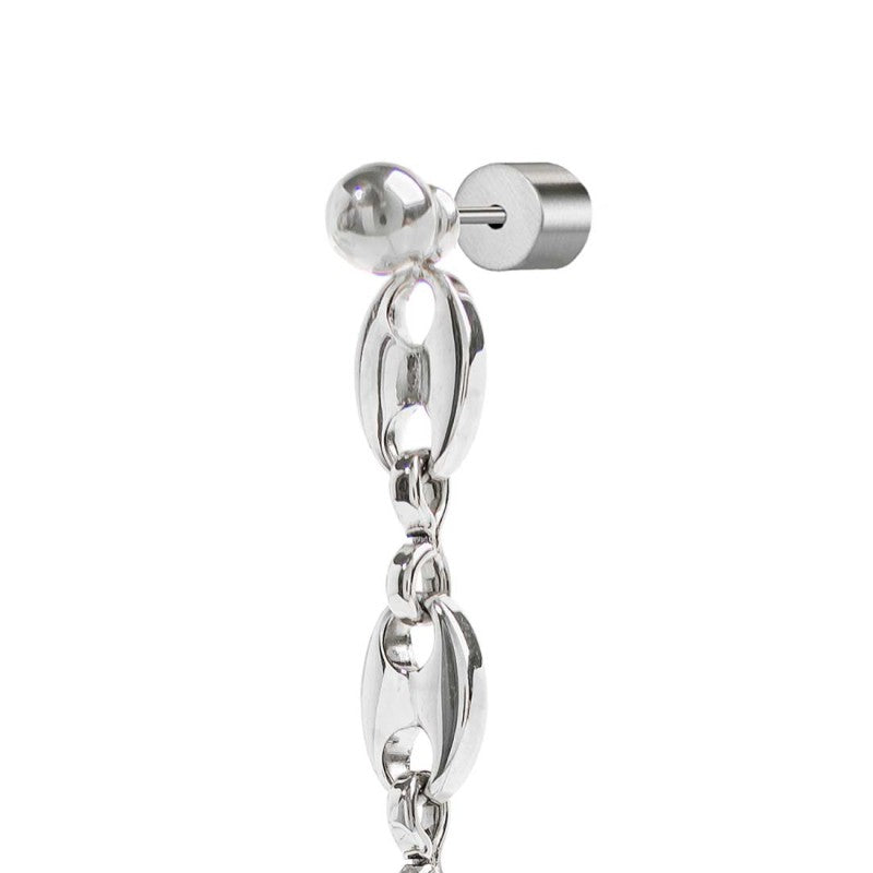 Orecchino pendente con catena marine