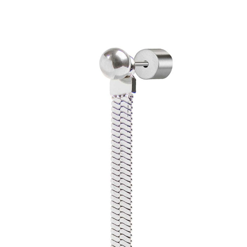 Orecchino pendente con catena snake