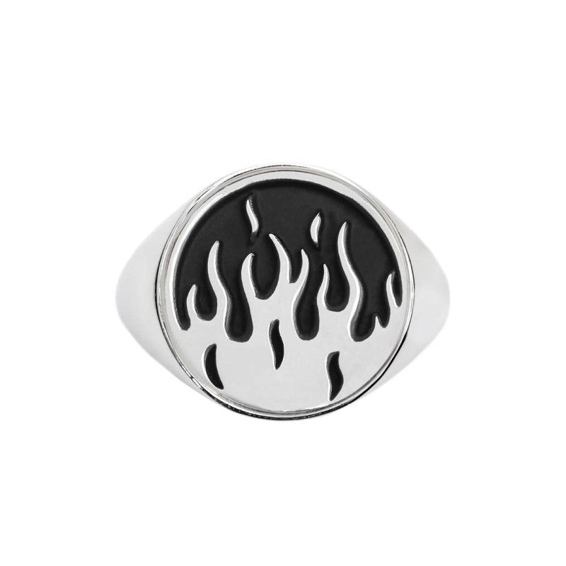 Piastrina tonda fiamme changy