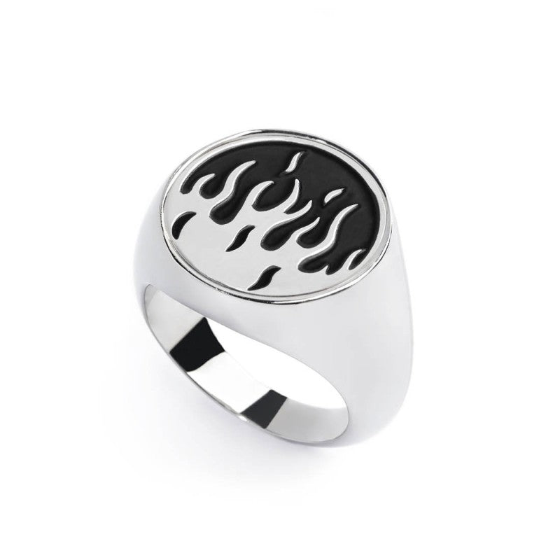 Piastrina tonda fiamme changy