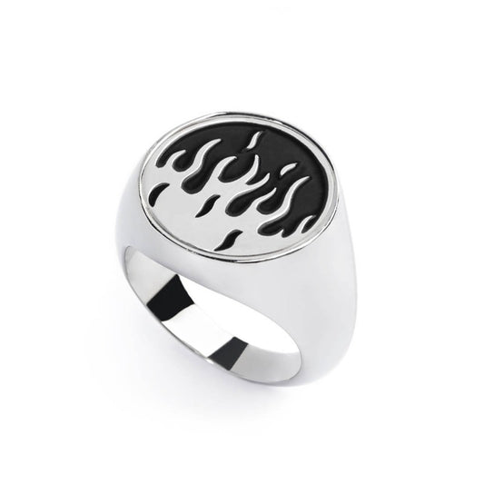 Piastrina tonda fiamme changy