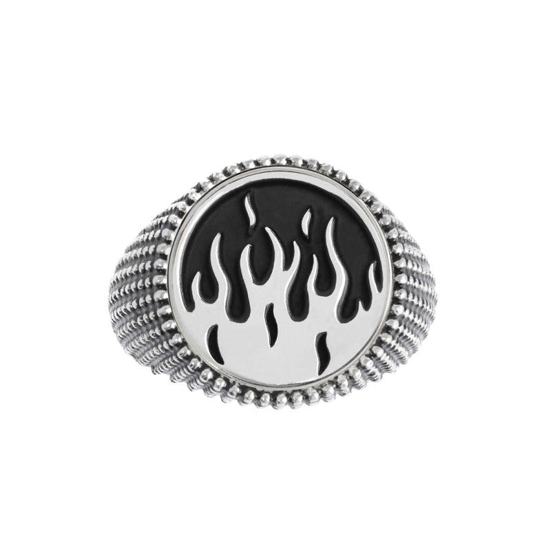 Piastrina tonda fiamme changy