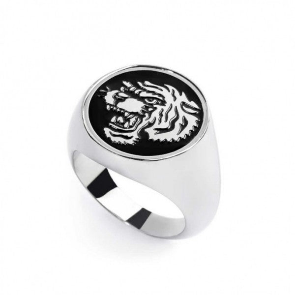 PIASTRINA TONDA CON TIGRE PER ANELLO CHANGY - Desidero