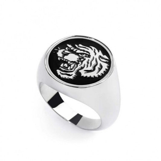 PIASTRINA TONDA CON TIGRE PER ANELLO CHANGY - Desidero